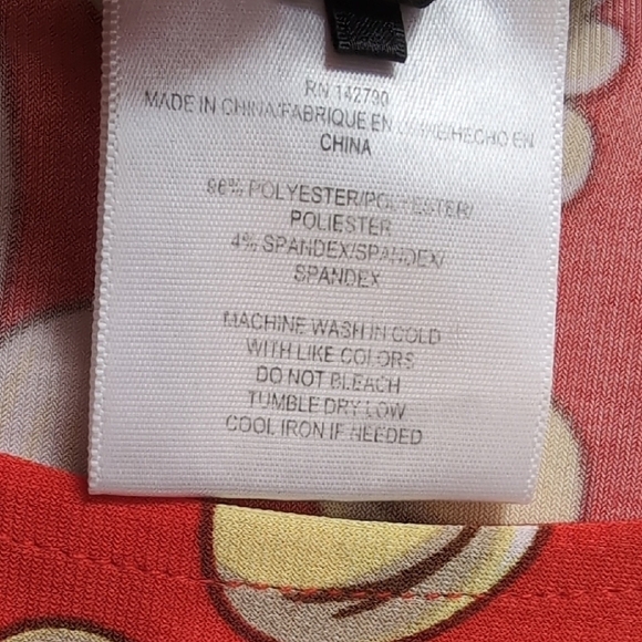 BCBGMaxAzria | Red and White Kimono Floral Mini Dress Size M - Picture 6 of 10